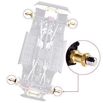 Brass 12mm Wheel Spacer Wheel Hubs Extension Drive Adapter for Axial SCX10 & SCX10 II 1/10 RC Crawler (18mm) - size: 18mm