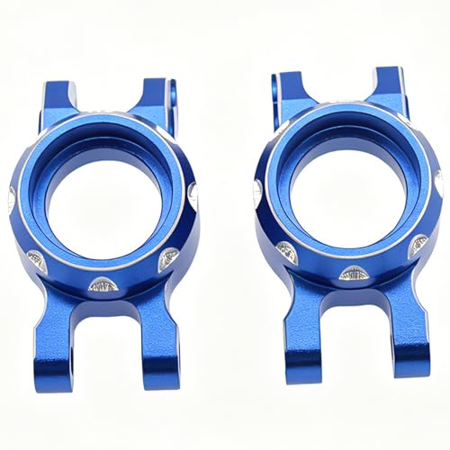 2Pcs Rear Hubs Steering Knuckles for ARRMA Mini Kraton 1/16 3S,Blue | CNC Aluminum,Upgrade Kit,Durable,Install Directly - color: Blue