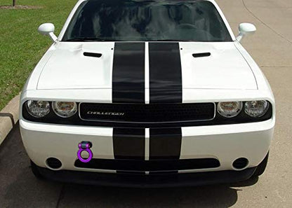 x xotic tech JDM Track Racing Style Bumper Trailer Tow Hook Ring Decoration Sticker Universal Fit All Car Truck SUV, Purple - color: Purple