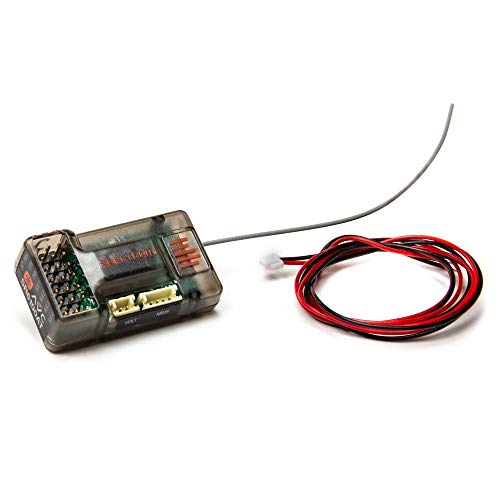 Spektrum SR6100AT 6-Channel DSMR DSM2 Receiver (RC Surface) with AVC and Telemetry: SPMSR6100AT, Black