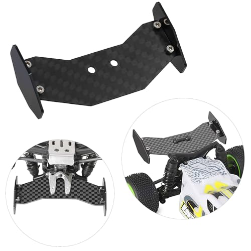 Aluminum Carbon Fiber Rear Wing Tail Spoiler for Losi 1/24 Micro-B 2WD Buggy RC Tail Wing Parts (Carbon Fiber Tail Wing) - color: Carbon Fiber Tail Wing