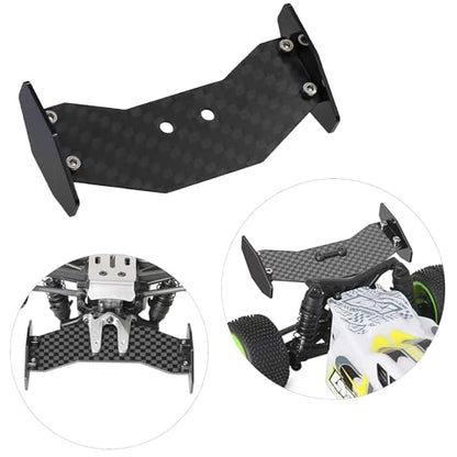Aluminum Carbon Fiber Rear Wing Tail Spoiler for Losi 1/24 Micro-B 2WD Buggy RC Tail Wing Parts (Carbon Fiber Tail Wing) - color: Carbon Fiber Tail Wing