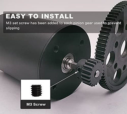 48P Pinion Gear 16T 18T 20T 22T 24T with Screwdriver for 1/10 RC Motor | Hardened Metal,High Strength,Wear Resistant 48P Pinion Gear Set for Traxxas Arrma HSP HPI AXIAL Tamiya Losi - size: 16T/18T/20T/22T/24T