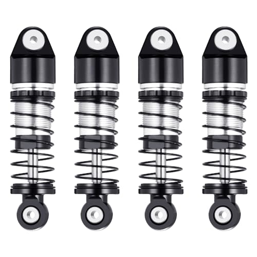 RCLIONS Aluminum 33mm Big Bore Oil Shock Absorber for AXIAL SCX24 Deadbolt JLU C10 Gladiator Base Camp 1/24th RC Crawler Car Upgrade Parts - size: 33mm