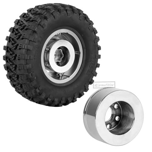 RC Stainless Steel Heavy Duty Wheel Weights 100g Counterweight Upgrades Part for 1/10 RC Crawler SCX10 1.9" 2.0" Beadlock Wheels Balance Weights,4pcs