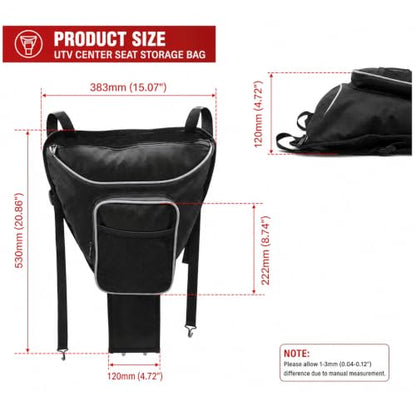 UTV Center Console Storage Bag for Maverick X3 RC Turbo 2018-2021, Waterproof Seat Organizer with Multi Pockets, Large Capacity Hanging Storage for Side by Side UTV | Heavy Duty Oxford Storage Bag Adjustable Hanging Straps With Metal Hooks Reflective Pipi