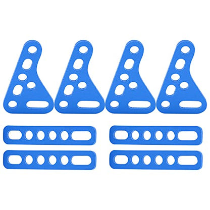 Aluminum Alloy RC Shock Strut Damper Bracket Mount, Metal Suspension Bracket for 1/8 1/10 1/12 1/16 RC Cars, Adjustable Height and Angle Damper Mount for Off - Road Buggy (blue) - color: blue