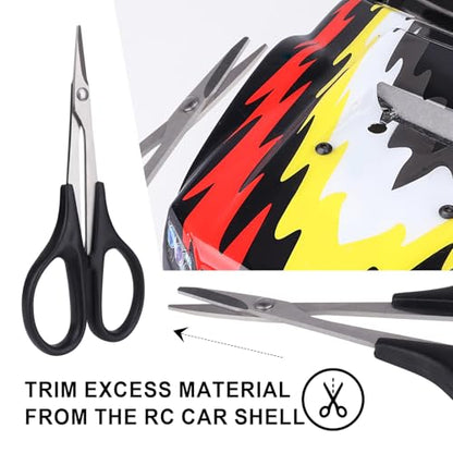 RC Hex Bits Set 1.5/2.0/2.5/3.0mm & RC Body Reamer 0-14mm Hole Puncher & Curved Scissors and Straight Scissor for RC Car Quadcopter Airplane Helicopter Boat Tool