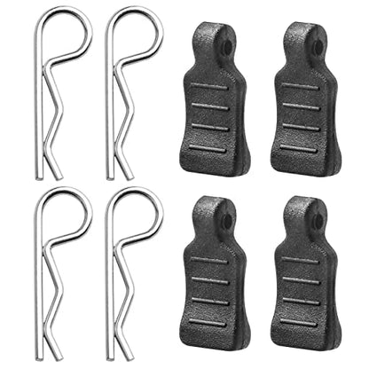 HobbyPark RC 0-14mm Hole Puncher Reamer Black & 1.0mm Rod Universal RC Car Body Clips with Pull Tabs