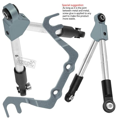 7075 Aluminum C Hub Front Tie Rods with Stabilizer Upgrade Parts for 1/10 Slash 4X4 4WD LCG.Titanium - color: Titanium(for 1/10)