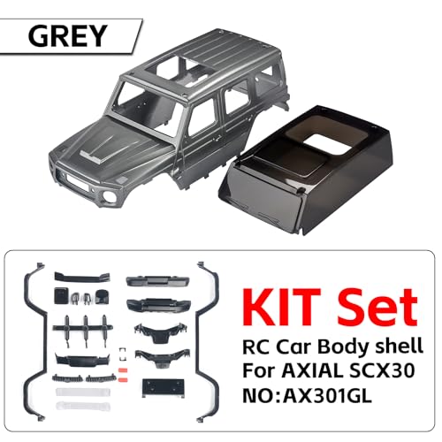 1/30 RC Body Shell for Axial SCX30 Crawler Upgrade Parts (Gray) - color: Gray