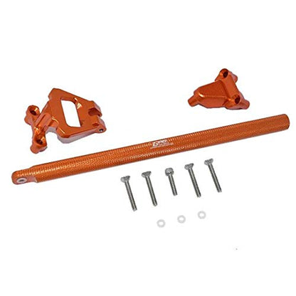 GPM Aluminum Center Brace Bar&Mount -11Pc Set for TRAXXAS 1/10 4Wd Hoss 4X4 Vxl 3S-90076-4 (Orange) - color: Orange