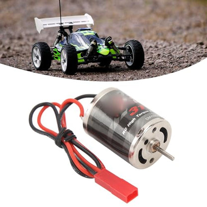 Alomejor 370 RC Motor,High Performance 30000RPM Brushed Motor Stainless Steel Copper Construction for RC Hobbyists Crawlers Racing Enthusiasts
