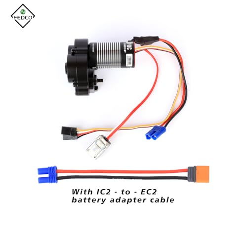 UTB18 Motor Transmission with Hobbywing QUICRUN Fusion Mini16 3000KV Brushless Motor ESC Combo 2in1 FOC System for Axial UTB18 Capra 4WD & 4WS Upgrades 1/18 RC Crawler