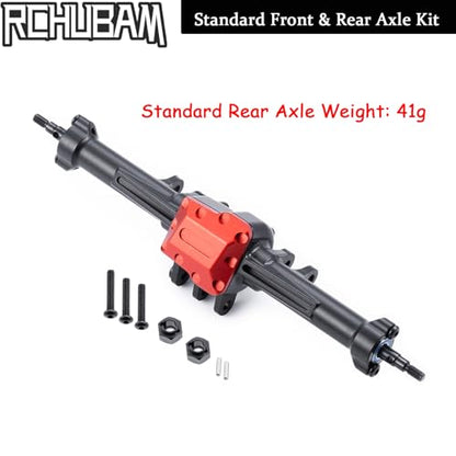 RCHUBAM Front & Rear Axle with Steering Link for TRX4M 1/18 RC Upgrade Part (Standard Axles Set) | Aluminum,Complete Portal Axle Set,CNC Machined - style: Standard Axles Set