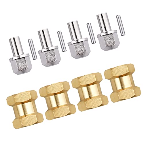 Brass 12mm Wheel Spacer Wheel Hubs Extension Drive Adapter for Axial SCX10 & SCX10 II 1/10 RC Crawler (15mm) - size: 15mm