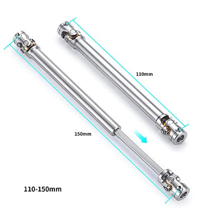 RC-Hub 1Pcs Metal RC Driveshafts for 1:14 Tamiya Tipper Truck | 45-50/47-57/55-67/60-80/70-90/110-260mm Drive Shaf,RC Car Upgrade Parts - size: 110-150mm