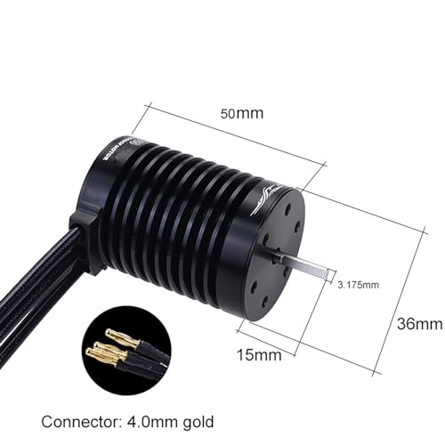 Aluminum Waterproof Brushless Motor F540 4370KV w/60A ESC Combo Set Upgrade Parts for 1/10 1/12 RC Car