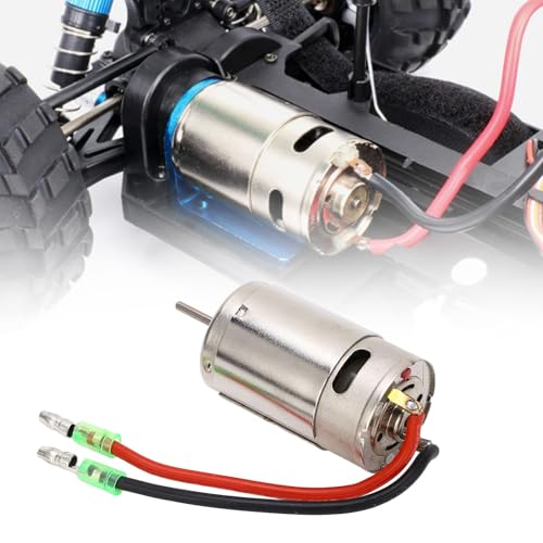 HERCHR 390 Brushed Motor, Waterproof Motor for 1/16 1/18 RC Cralwer Car 21000RPM High Torque Low Noise Stainless Steel RC Motor Replacement, Shaft 2.3mm/0.09in