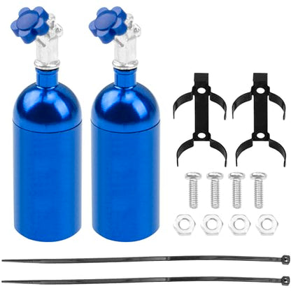 Simulation Nitrogen Bottle Decoration Part Accessory & RC Body Clips Pins with Fixing Bracket Aluminum Pull Tabs Mount