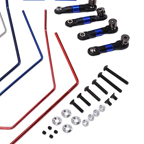 RC Anti Roll Bar Kit, Metal Front and Rear Wide Sway Bar Kit Repair Parts High Hardness Replacement for Slash 2WD for 1/10 RC Car