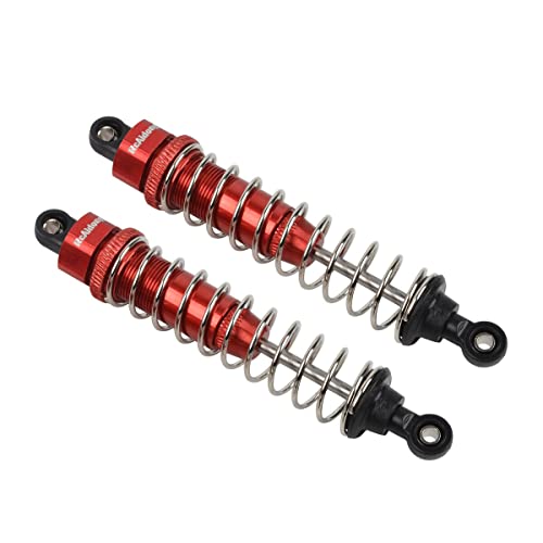 Aluminum Front & Rear Shock Absorber Assembled for Tamiya TT-02B Redcat Hongnor LRP HPI Team LOSI 1/10 Buggy Car (Red) - color: Red