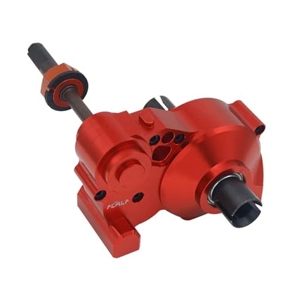 CNC Metal Differential Diff.Gear Box Case Assembly Kit (Red) | for 1/5 Hpi Rofun Baha Km Rovan Baja 5B 5T 5Sc Truck Rc Car Parts - color: Red