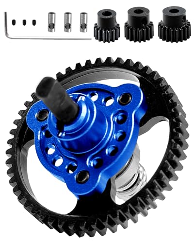 53T Spur Gear Upgrades Part for Slash 4X4/VXL Stampede 4X4/VXL Rustler 4X4/VXL,53T Slipper Clutch Eliminator with Pinions Gears Set(15T 17T 19T),Hardened Steel RC Upgrades,#6878,Navy Blue - color: Navy Blue(53t)