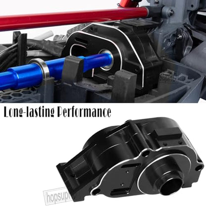Center Gearbox Transmission Case Upgrades Part for1/8 Mojave 4X4 4S BLX,Aluminum Gearbox Differential Housings Hops Up,Black - color: Black