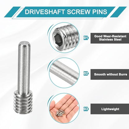 MECCANIXITY 8 Pack Driveshaft Screw Pins, M4x15x4.5mm Universal Stainless Steel Drive Shaft Screw Pins, RC Car Repair Parts for Electric Car/Truck Replacement - size: M4x15x4.5mm