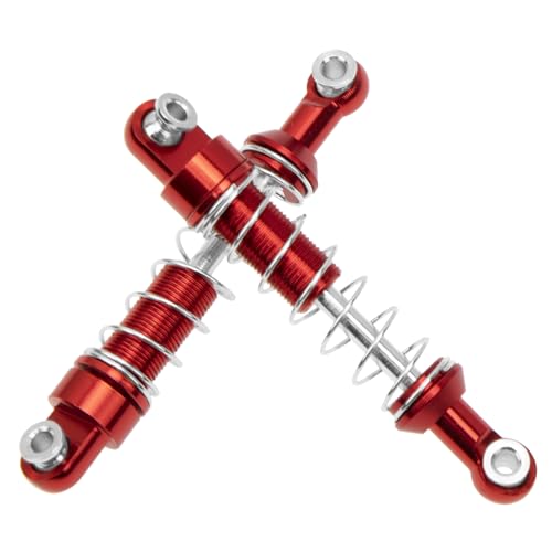 Metal Shock Absorber Damper Suspension with Extender Seat Mount Compatible with 1/12 MN D90 D91 D96 D99 D99S MN90 MN99S WPL C14 C24 C34 1/16 RC Crawler Car (Red) - color: Red