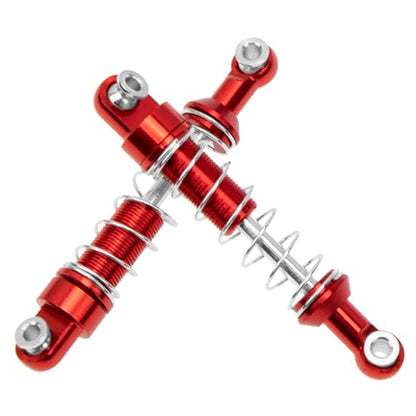 Metal Shock Absorber Damper Suspension with Extender Seat Mount Compatible with 1/12 MN D90 D91 D96 D99 D99S MN90 MN99S WPL C14 C24 C34 1/16 RC Crawler Car (Red) - color: Red