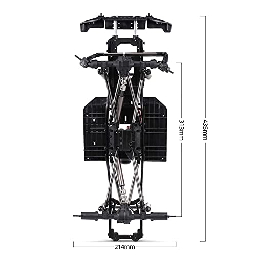313mm Wheelbase Chassis Frame for 1/10 AXIAL SCX10 II 90046 90047 RC Crawler Climbing Car DIY - size: no Tires