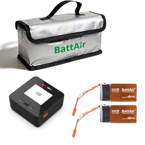 ISDT P20 Bundle: P20 DC 800W 35A Dual Channel Lipo Battery Charger & 2S 900mAh 25C Smart Battery (2PCS)