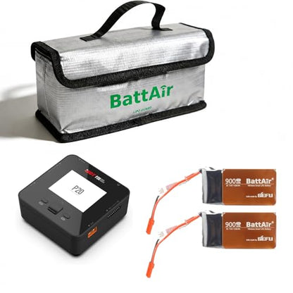 ISDT P20 Bundle: P20 DC 800W 35A Dual Channel Lipo Battery Charger & 2S 900mAh 25C Smart Battery (2PCS)
