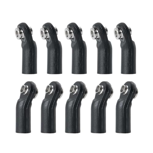 Compatible Black Plastic M4 Steering Linkage Pivot Link Rod End Joint Head Balls Compatible with 1/10 RC Crawler Car Parts Set of 10(Style C) - color: Style C