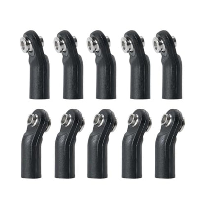 Compatible Black Plastic M4 Steering Linkage Pivot Link Rod End Joint Head Balls Compatible with 1/10 RC Crawler Car Parts Set of 10(Style C) - color: Style C