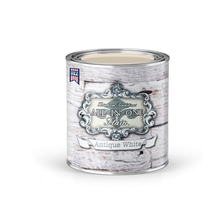 All-in-ONE Gel Stain - Antique White - 16oz - color: Antique White, size: 16 Fl Oz