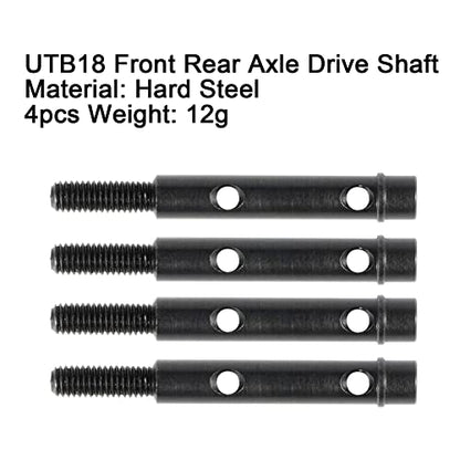 UTB18 RC Front & Rear Drive Shaft CVD Axle for Axial RC Crawler 1/18 UTB18 Capra Unlimited Trail Buggy RTR Upgrade Part (4pcs Drive Axles) - color: 4pcs Drive Axles