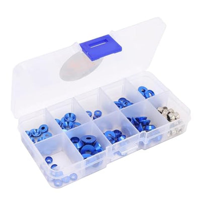 HERCHR Aluminum Alloy Cone Cup Head Screw Gasket Washer Counterbore Washers Gaskets Cup Shim Conical Washer Shim - color: blue