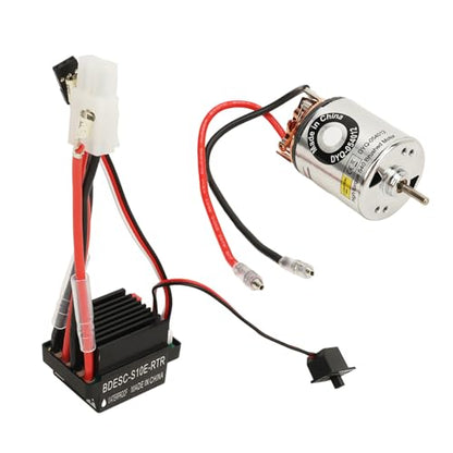 CHICIRIS 540 Brushed Motor 320A Brushed ESC Combo, with Low Noise Smooth Start for 1/10 RC Car HSP (17T) - size: 17T