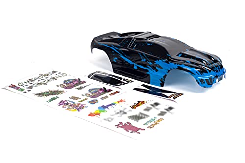 SummitLink Custom Body Muddy Blue Over Black Style Compatible for E-Revo 1/10 Scale RC Car or Truck (Truck not Included) ER-BB-01