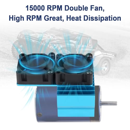 High‑Speed Cooling Fan for VXL‑3s ESC and Velineon Motor Dual Fans — 15,000 RPM, Plug‑in RC Heat Management, Cuts Thermal Cutback