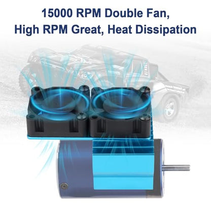 High‑Speed Cooling Fan for VXL‑3s ESC and Velineon Motor Dual Fans — 15,000 RPM, Plug‑in RC Heat Management, Cuts Thermal Cutback