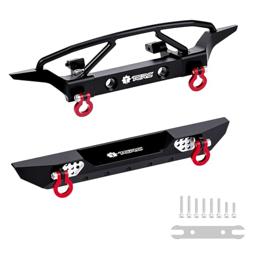 Aluminum Front and Rear Bumpers Set for 1/24 RC Axial SCX24 Jeep JT Gladiator Upgrades