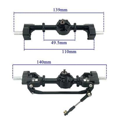 RC Crawler Axle for WPL B1 B14 B24 C14 C24 B16 1/16 rc Car Upgrade Accessories 1 Pair of Portal Axle Assembly Front and Rear Axles