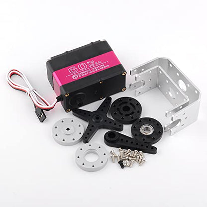 RDS5160 Servo 60 kg RC Digital Servo High Torque Mental Gear 180 270 Degree with U-Shaped Mount Disc for 1/5 RC Car Robotics DIY Projects (270) - size: 60KG 270°