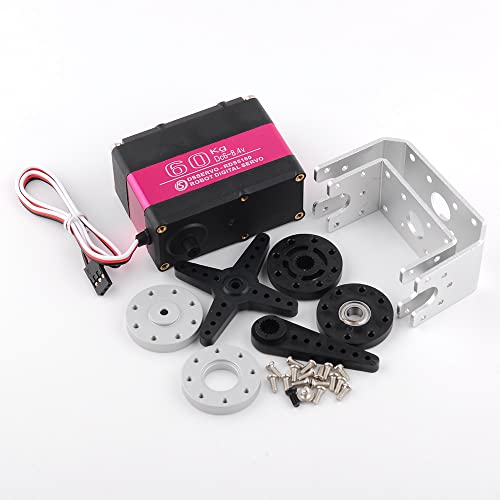 RDS5160 Servo 60 kg RC Digital Servo High Torque Mental Gear 180 270 Degree with U-Shaped Mount Disc for 1/5 RC Car Robotics DIY Projects (270) - size: 60KG 270°