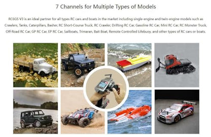 RadioLink RC6GS V3 2.4G 7CH Radio Transmitte R7FG Receiver Gyro RC Car Boat