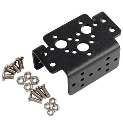 10PCS Servo Bracket Kit + 10PCS Extension Cable for MG995 MG996R – Aluminum Mount Set for Robot Arm, RC Car, Pan Tilt DIY